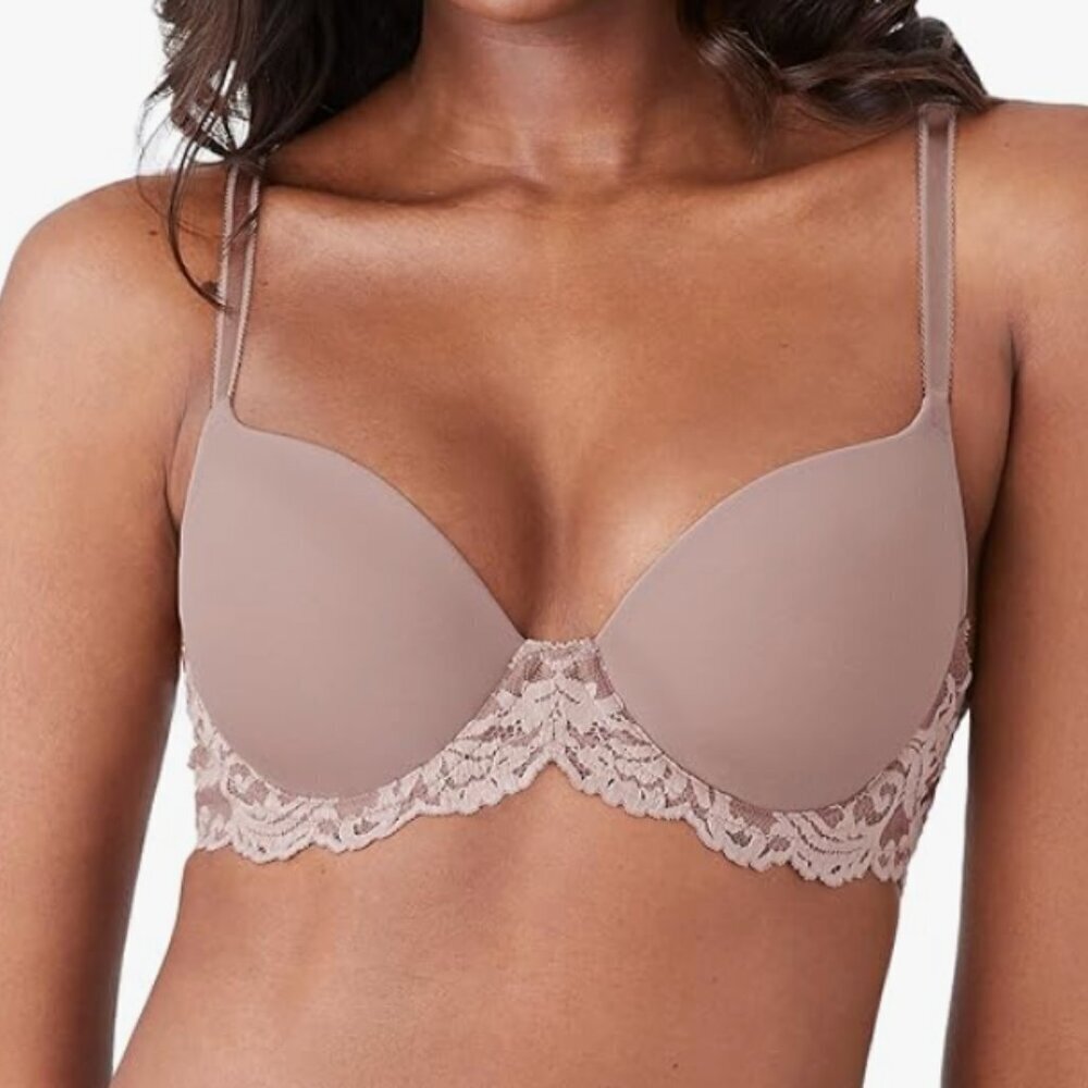 Nwt Wacoal Women's Instant Icon Contour Bra, Cafe Au Lait